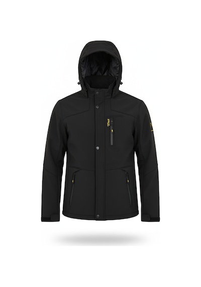 Mero Life İçi Kürklü Kapüşonlu Su ve Rüzgar Geçirmez Softshell Erkek Mont - Siyah Mero Life İçi Kürklü Kapüşonlu Su ve Rüzgar Geçirmez Softshell Erkek Mont - Siyah