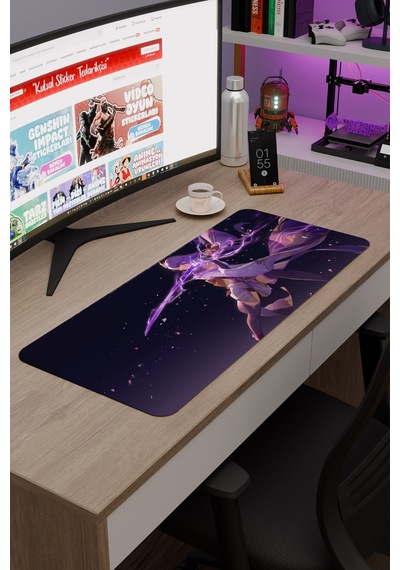 Raiden Genshin Impact Anime Gacha V5 - 70x30 Xl Gaming Mouse Pad Fare Altlığı