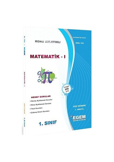 Aöf 1. Sınıf Matematik I Güz Dönemi 1. Yarıyıl Konu Anlatımlı Soru Bankası