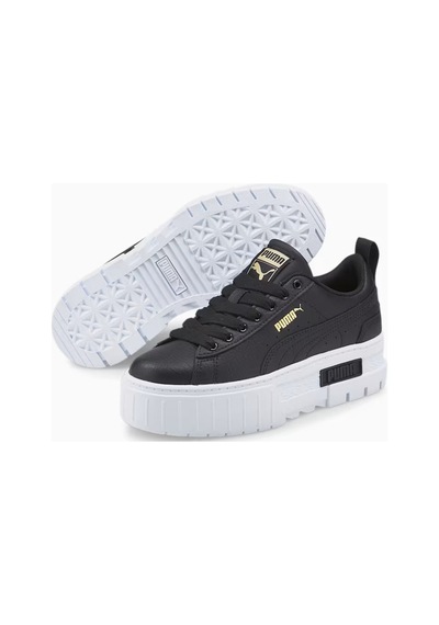 Puma Mayze Leather Kadın Deri Sneaker Black Black