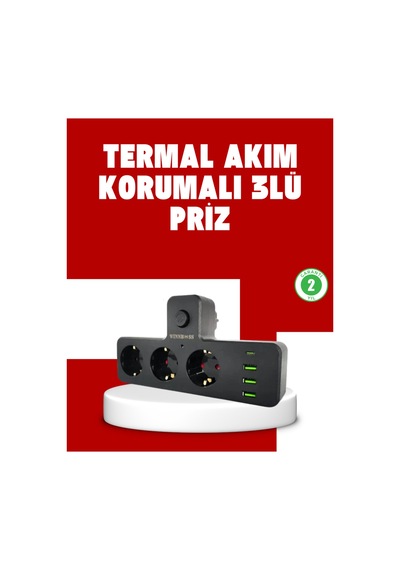 Trendlia 7 Portlu Çoklu Priz Usb Ve Type-c Girişli Akıllı Güç Ünitesi Çok Renklı 0 - 2 M
