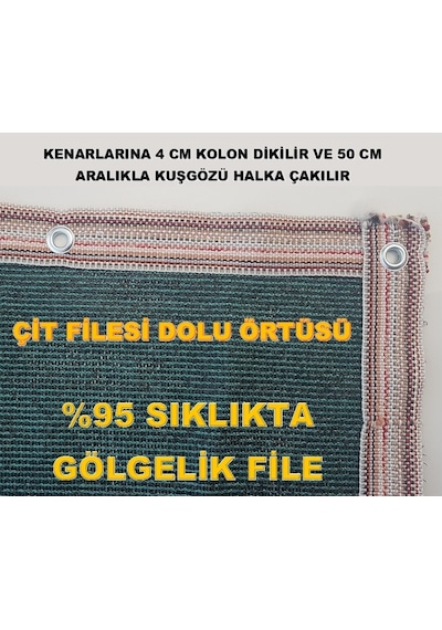 Gölgelik %95 Bahçe Gölgelik File Gölgelik Kumaş Çit Örtüsü