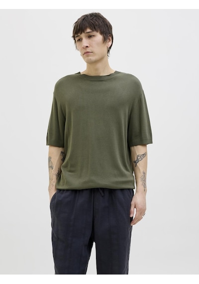 Jack & Jones Erkek Bisiklet Yaka Triko - William - 12275451 Four Leaf Clover