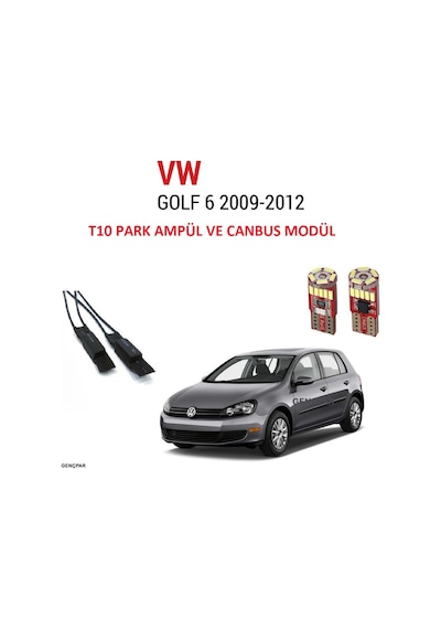 Volkswagen Golf Mk6 T10 Plaka Led Lambası ve Canbus Modülü