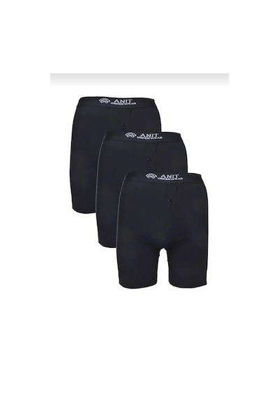 Anıt 1114 Erkek Uzun Likralı Boxer 6 Adet Siyah