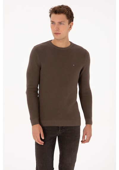 U.S. Polo Assn. Erkek Slim Fit Bisiklet Yaka Vizon Basic Kazak 50313667-VR052 U.S. Polo Assn. Erkek Slim Fit Bisiklet Yaka Vizon Basic Kazak 50313667-VR052