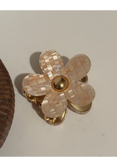 Ceramıc Blossom Kemik Mandal Toka Çok Renkli