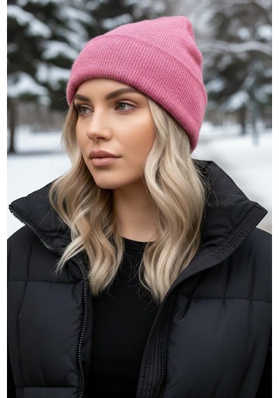 Caş Dekorasyon Pembe Renk Bere Şapka Pembe