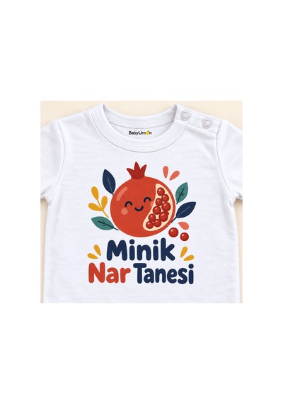 Babylimon Minik Nar Tanesi Beyaz Kısa Kollu Çıtçıtlı Bebek Zıbını Beyaz - Minik Nar Tanesi - 928161963 Beyaz - Minik Nar Tanesi