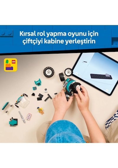 LEGO® City Traktör 60498 - 6 Yaş ve Üzeri Çocuklar İçin Çiftçi Minifigürlü Yaratıcı Oyuncak Yapım Seti (88 Parça)