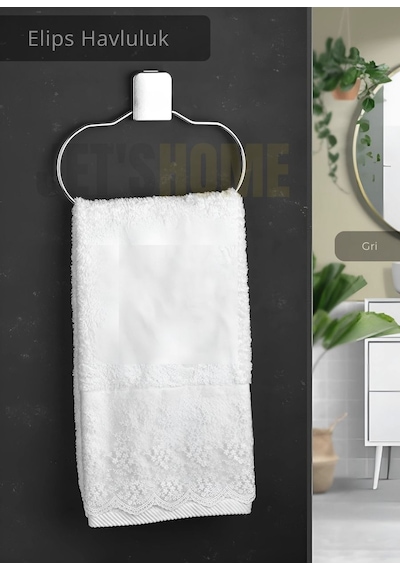 Jet's Home Elips Havluluk Paslanmaz Çelik Banyo Havluluk Düzenleyici Krom Krom