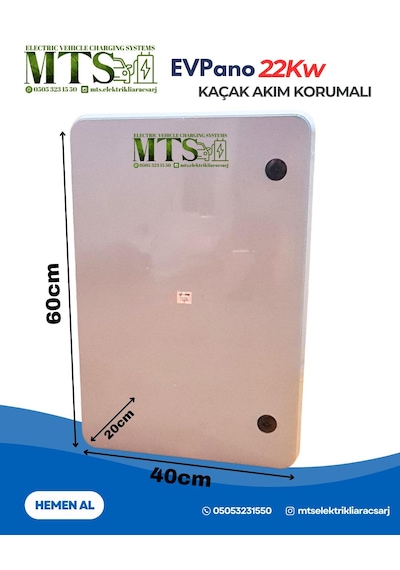 MTSevcharger 22kW Trifaze Schneider Kilitlenebilir Kombinasyon Kutusu Panosu Kaçak Akım Röleli 5x32A IP66 Dış Ortama Uygun