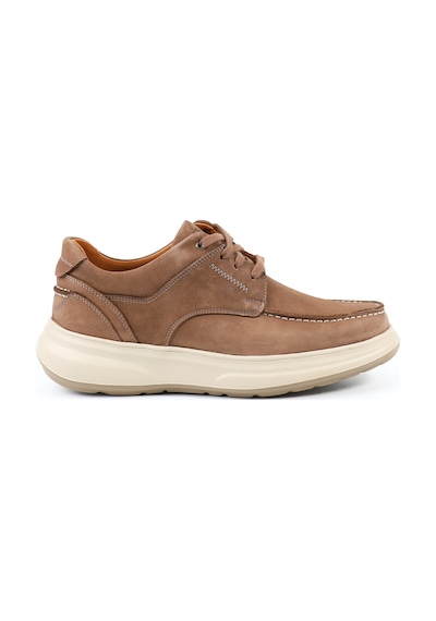 Dr.Flexer Hakiki Deri Kahverengi Nubuk Casual Erkek Ayakkabı - Flex255220 Kahverengi