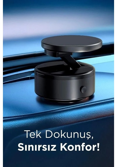 Özel Seri Ofis Gereci Araç Aksesuarı X10q Siyah Manyetik Adsorpsiyon Vakumlu Telefon Tutucu