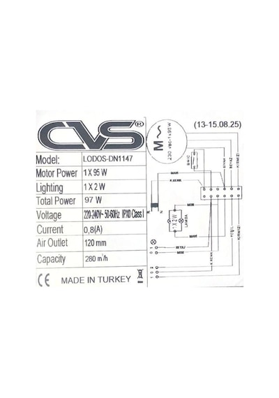 Cvs DN1147 Lodos Sürgülü Camlı Tek Filtre Aspiratör