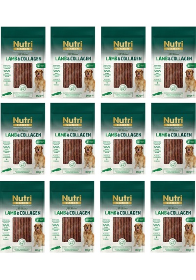 Nutri Canin Kuzu Etli Ve Kolajenli Tahılsız Köpek Et Ödülü 80 G X 12 Adet