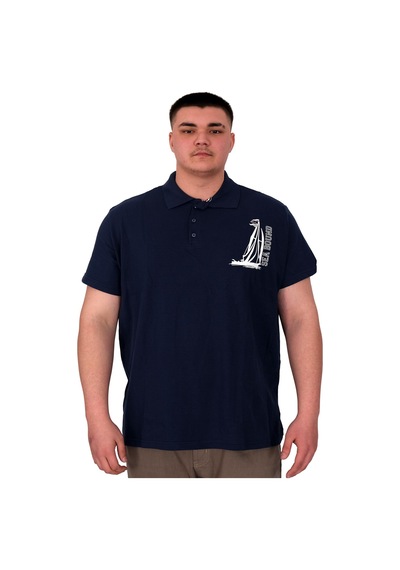 Mode Xl Büyük Beden Erkek T-shirt Polo Sea Bound U25303 Indigo İndigo