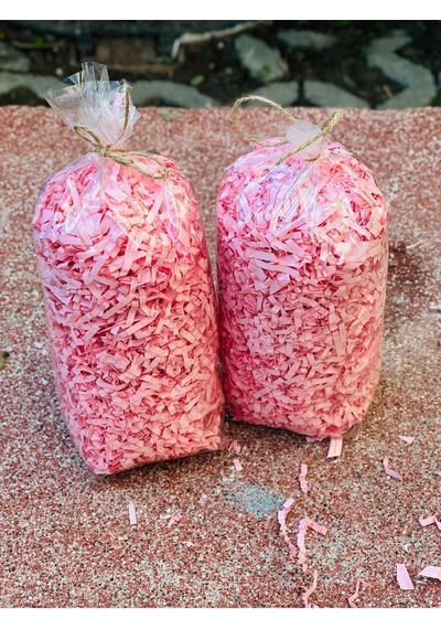 Pembe Z Zigzag Kırpık Kağıt 50 Gr Hediye Kutu İçi Dolgu & Süsleme