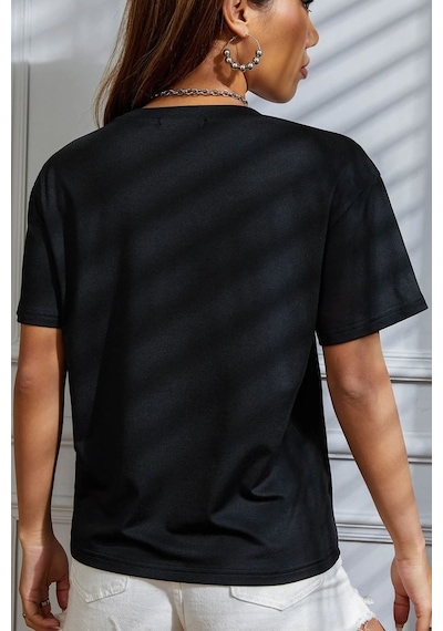 Unisex Nasabear Baskılı T-shirt Siyah