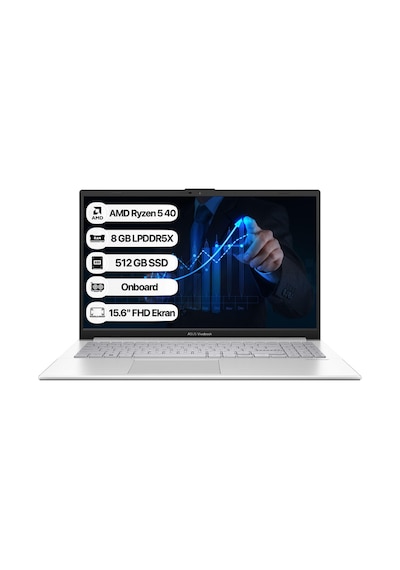 Asus Vivobook Go 15 E1504FA-BQ4463 AMD Ryzen 5 7520U 8 GB 512 GB SSD 15.6" Free Dos Dizüstü Bilgisayar