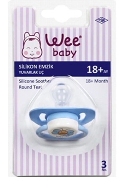 Wee Baby Yuvarlak Uçlu Emzik 18+ Ay No 3 -831 Şeffaf