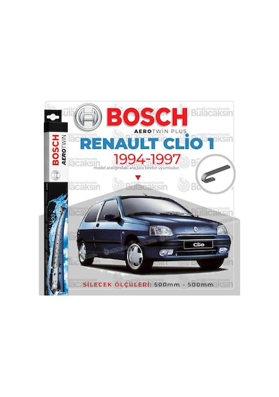 Renault Clio 1 Muz Silecek Takımı 1994-1997 Bosch Aerotwin