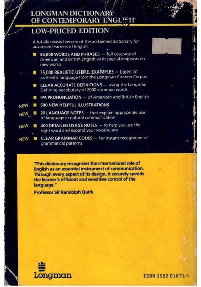 Longman Dictionary Of Contemporary English İngilizceden-ingilizceye Low - Prıced Edition
