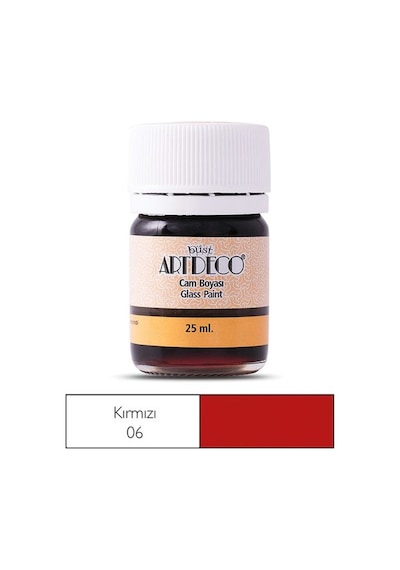 Artdeco Cam Vitray Boyası 25 ML 06 Kırmızı