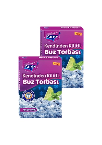 Kendinden Kilitli Buz Torbası 196 Buz Küpü İkili Set