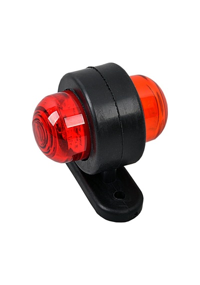 Mini Takoz Lamba 24V Universal IP65 Su Geçirmez 3 + 3 Ledli 5,5 X 4,8 Cm Çift Renk Kırmızı-Turuncu TH-301