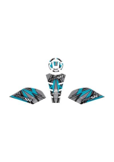 Gogo CF Moto 250 SR Gri Mavi Tank Pad