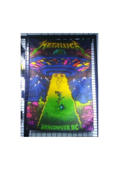 Metallica Ufo Vancouver Desenli Tasarım Duvar Halısı