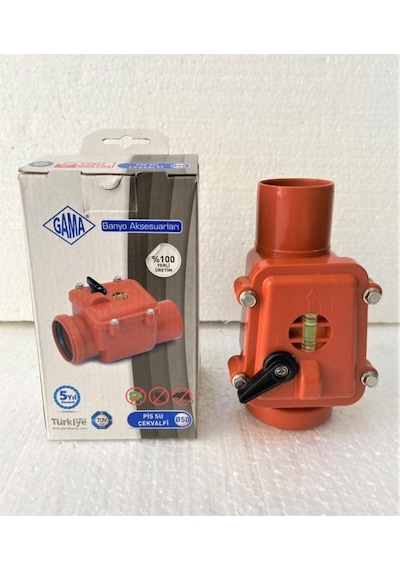 Gama Ø50mm Pvc Pis Su Atıksu Gider Çekvalf Kilitli Sistem