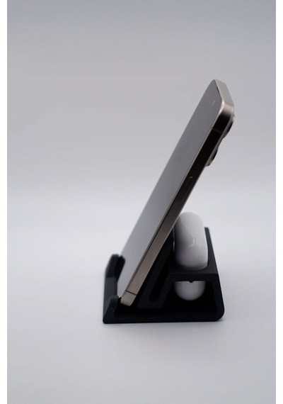 Minimalist Telefon Ve Airpods Standı Masa Üstü Düzenleyici & Organizeri Siyah - 699039823 Siyah
