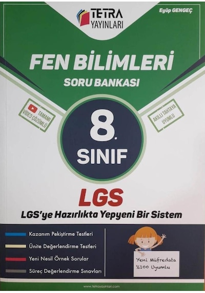 Tetra Yayınları 8. Sınıf Lgs Fen Bilgisi Soru Bankası 2021-2022