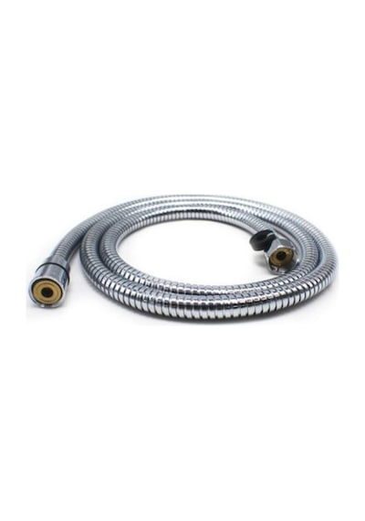 Yt19 Mega Banyo Duş Spiral Hortumu 150cm/kenetli Örgülü Duş Hortum Krom Diğer