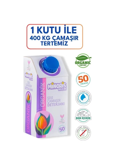 Mom Organik Sıvı Çamaşır Deterjanı 1 Lt 50 Yıkama
