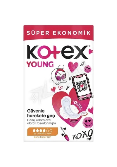 3 Adet Kotex Young Quadro Gündüz Hijyenik Ped 22'li