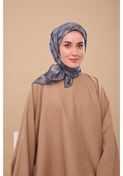 Silk Home Yaz Esintisi Eşarp 150001-02 Yeşil Kahve, İndigo, Gri