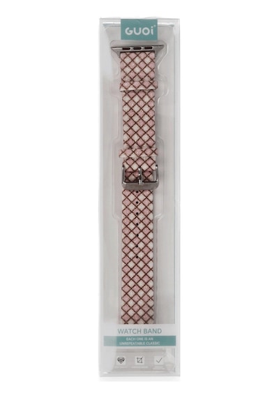 Apple Watch 42mm Karo Motif Kordon - Pembe