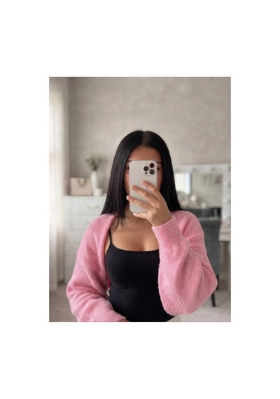 Flex Fashıon Kadın Sokak Modası Akrilik Crop Triko Hırka Pembe - 928384069 Pembe - 928384069 Pembe