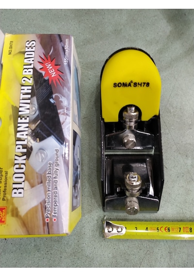 Soma Avuçiçi Mini Ahşap Rende Ufak Planya Çift Bıçak