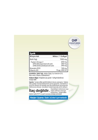 Smartcaps Omega 3 Vitamin D3 Q10 30 Softgel