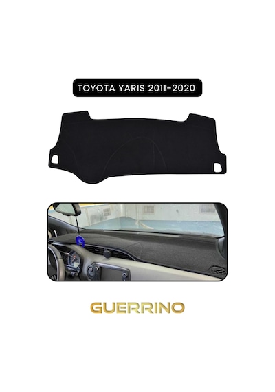 Toyota Yaris 2011-2020 Torpido Koruma Halısı Siyah Kenar