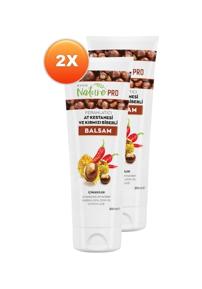Nature Pro At Kestanesi Ve Kırmızı Biberli Balsam 250 Ml. Ikili Set