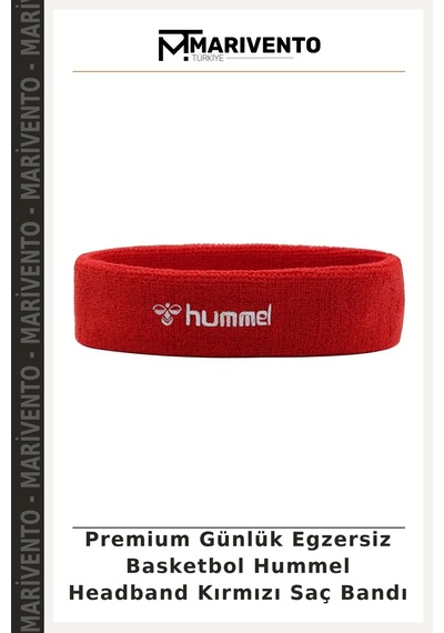 Premium Günlük Egzersiz Basketbol Hummel Headband Kırmızı Saç Bandı