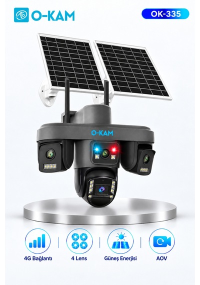 O-kam Ok-s-340 Premium 4g 4 Lensli Güvenlik Kamerası