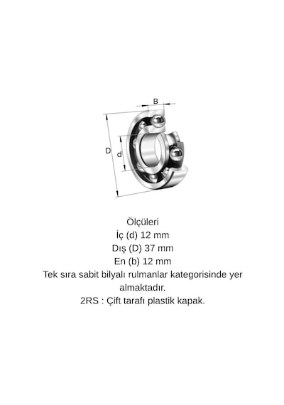 6301 2rs Bilya 12x37x12