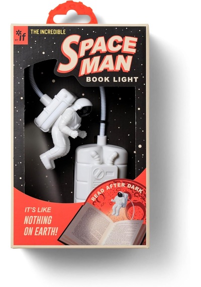 If Spaceman Astronot Figürlü 2 Led'li Klipsli Kitap Okuma Lambası Beyaz