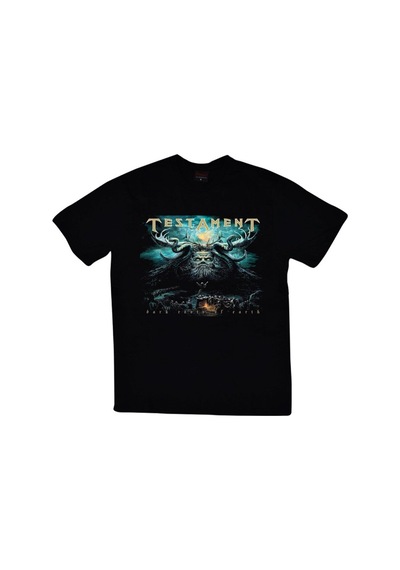Stoned&Fame Testament Baskılı T-shirt SIYAH